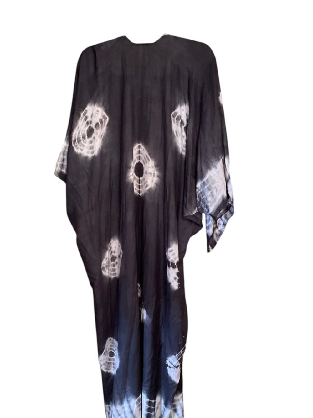 Free People Spell Bound Duster Black White Tie Dye Boho Indie OS Whimsy Fairy - Picture 3 of 13